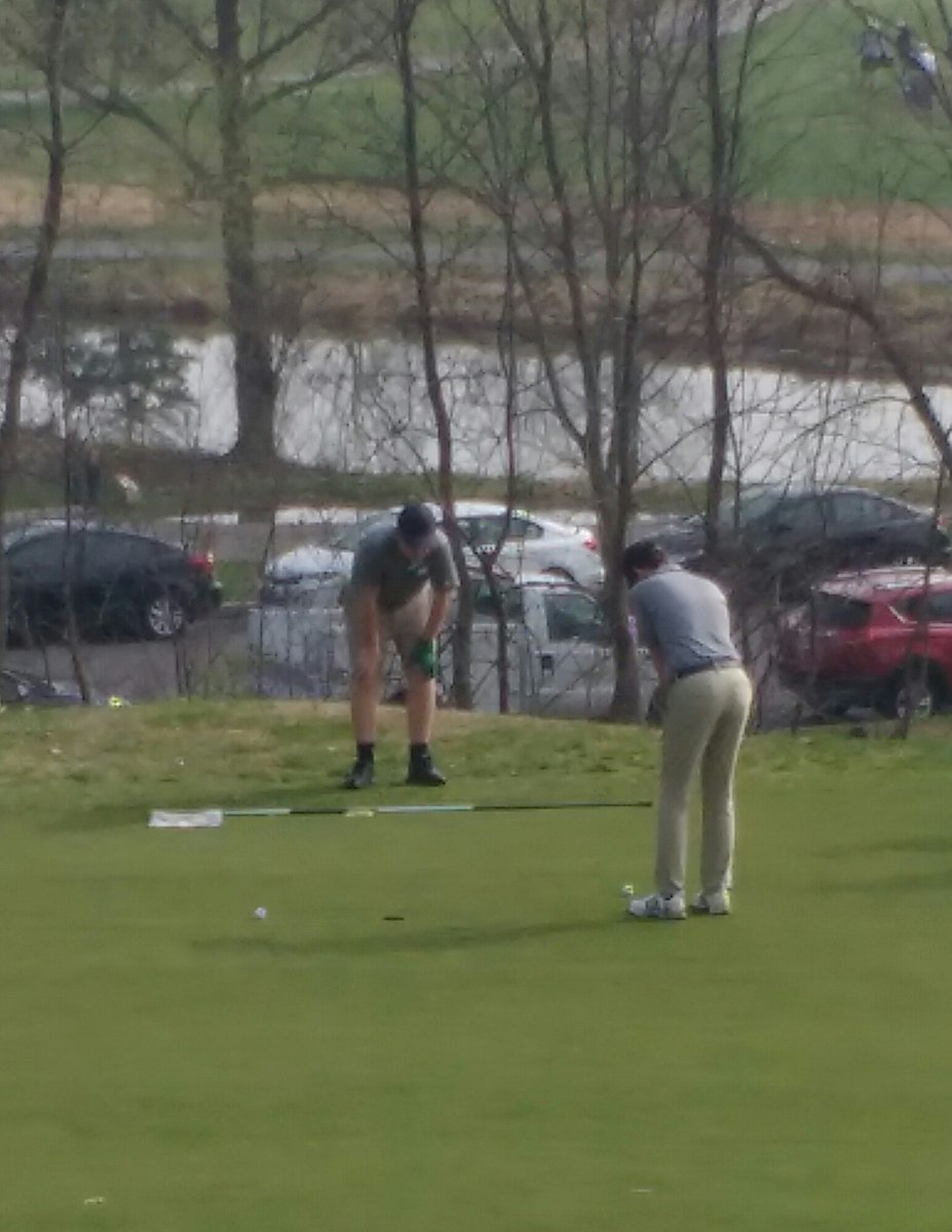 Mrs_A_Stock's tweet photo. First hole I watch they sink a putt for par!! Great day for a golf tournament!! #WeAreMehlville @MSDR9 https://t.co/RAdmKtDC82