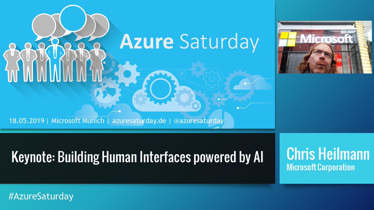AzureSaturday's tweet photo. 📢📢 We are super proud to announce our keynote: 
"Building Human Interfaces powered by AI" by @codepo8 

More than 400 tickets are gone - don't wait till we are "sold" out!
https://t.co/eFFtWIapqI

#AzureSaturday https://t.co/pM5ifeNcZ6