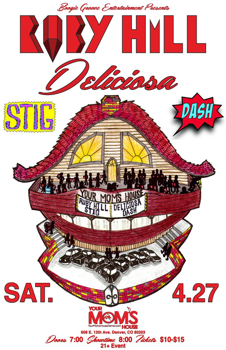deliciosamusic's tweet image. Stoked for this one #Denver! Who's comin'??? cc: @YourMomsHouseCO &amp;gt;&amp;gt; @dashband_ &amp;gt;&amp;gt; @stigfunk &amp;gt;&amp;gt; #rubyhill #denverarts #denvermusic