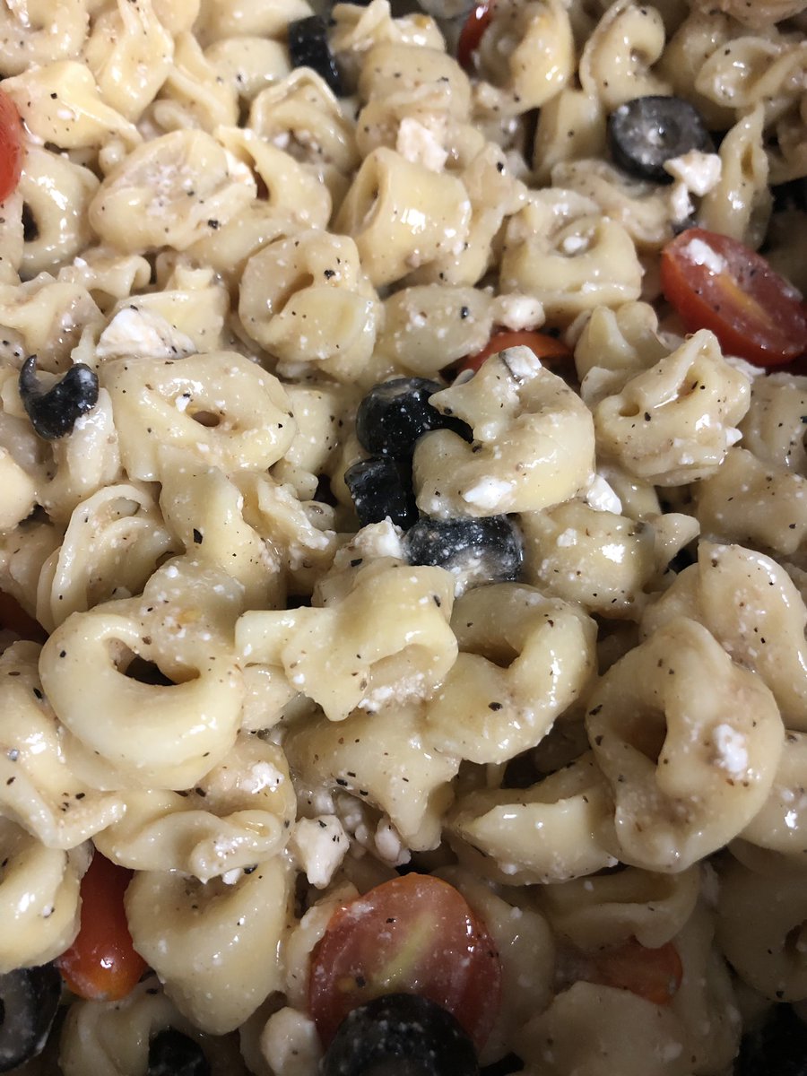 Tortellini pasta salad available in the grab and go cooler!
