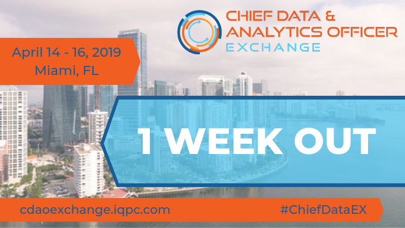 IQPCNAExchange's tweet image. We are officially less than a week away from the #ChiefDataEX! We are so excited to see everyone in Miami next week.