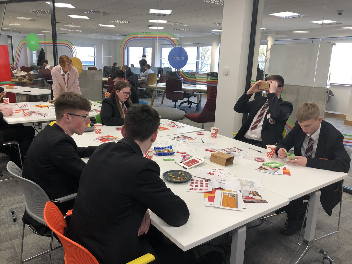 H_Jackson1991's tweet photo. Lovely to have our @CareerReadyUK students from @AbbeyCommColl visit the office today to get an insight into @PwC_NI ๐คฉ #careerready #careervalues #employability #leadingNI #Merchantsquare https://t.co/0xKVaUMrDk