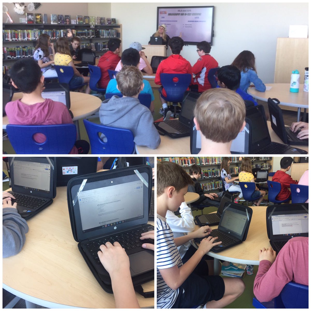 abgerman's tweet image. It’s a packed house today as @realmscamper shows @JessieComba Ss how to format their next two projects properly for #MLA &amp;amp; #APA so they properly attribute all those complex sources. #PracticeMakesBetter #CriticalThinking @vblms @BrickellAcademy @BrickellPTA