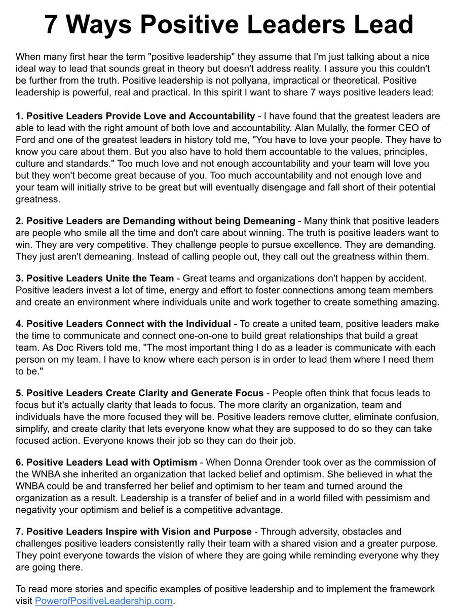 CoachKevinBoard's tweet photo. Are you a positive leader? https://t.co/r9zsrSFmoy