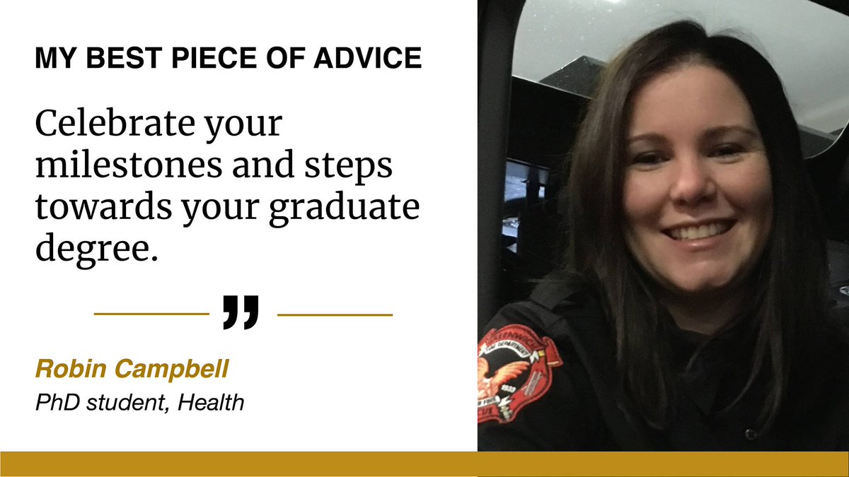 DalGradStudies's tweet photo. This week’s featured graduate student is PhD in Health candidate Robin Campbell (@RobinD_Campbell). 👩🏻⚕️🚒 Find out about Robin’s #GradLifeAtDal experience in her full profile here: https://t.co/E2pewPgb8D @DalHealth @Dal_OT https://t.co/GbuJteU9JT
