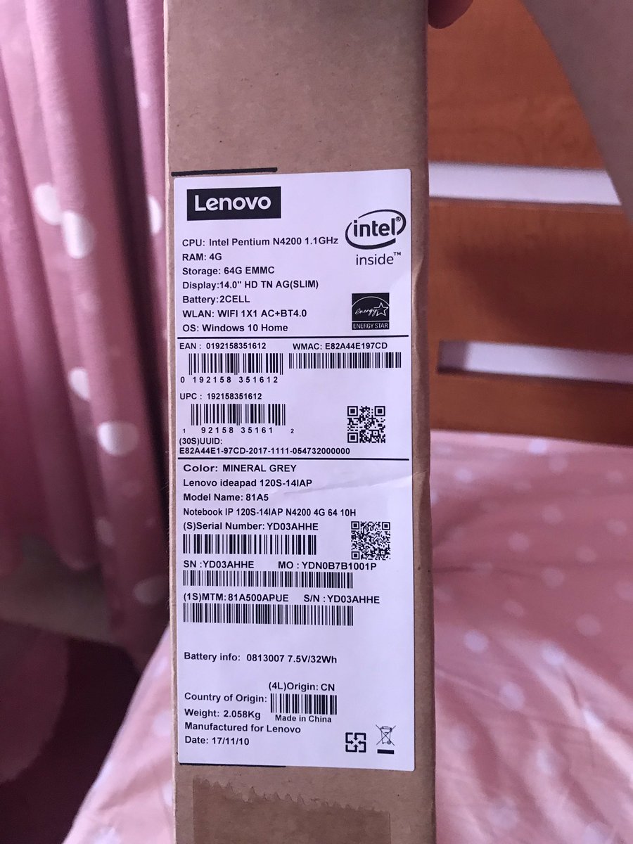 Arc_kayhech's tweet image. Pls help me retweet, the buyer might be on your TL🙏🏾🙏🏾🙏🏾🙏🏾🙏🏾

Lenovo ideapad 120S for sale
price is  #120,000 
Brand new (pack not opened)
Dm me if you are interested 
Pls view  the laptop spec in the 2nd pic

#buyalaptop #abuja #lagos #lenovo #Nigeria #Laptop #MondayMotivation