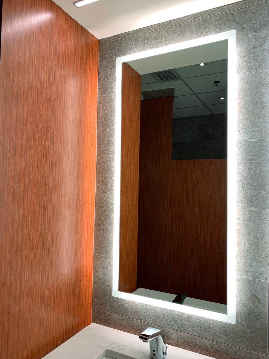 MatrixMirrors's tweet photo. L2 by Matrix Mirrors. Indirect light creates ambiance and illuminates the full frame frosted edge of the glass. https://t.co/HIyMy9Jbqf
