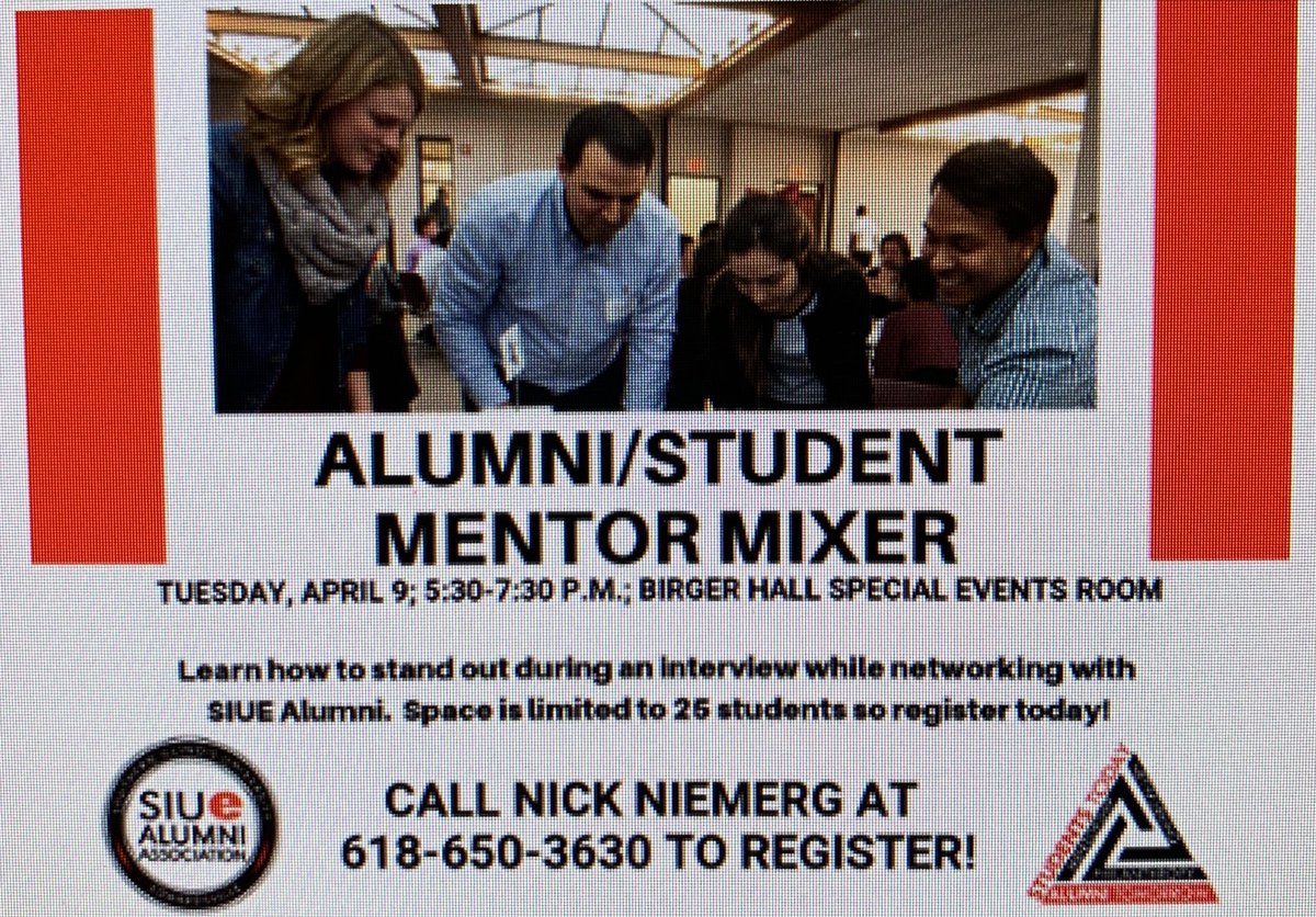 SIUe_STAT's tweet photo. There are still a few spots open! RSVP today for the mentor mixer! #Networking #InterviewReady https://t.co/X73xN78moi