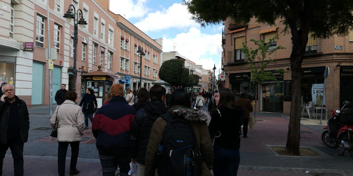 CEARMadrid's tweet photo. Parece que en #Getafe no llueve🌞, y hemos aprovechado junto a lxs alumnxs de animación sociocultural y turistica del #IESAlarnes para conocer los recursos de este Municipio #APS https://t.co/NcJMQxThDv