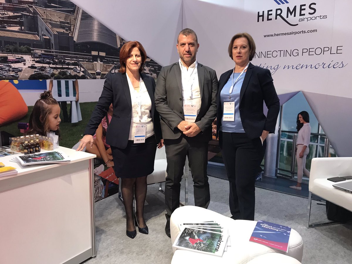 CyprusAeropolis's tweet image. Day 1 of Routes Europe exhibition in #Hanover, finds the Hermes Airports team busily networking and meeting with potential aviation partners, in search of collaborations &amp;amp; best connectivity routes to #Cyprus😊!
#RoutesEurope