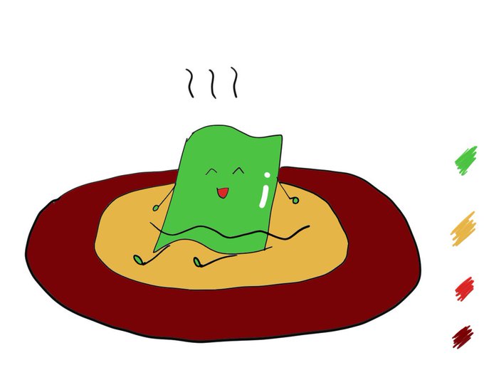 浸かるワカメです 