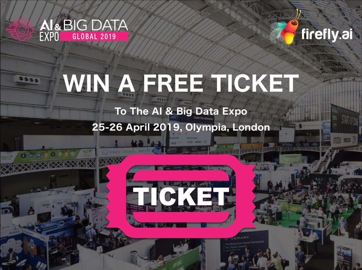 We are raffling off 2 tickets to the AI & Big Data Expo in London! April 25 & 26. 
Enter to win by doing the following:
1) Follow @DoAIwithFirefly 
2) Retweet this with your answer to: What use case are you willing to solve with AI? #aiandbigdataexpo #ai #bigdata @ai_expo