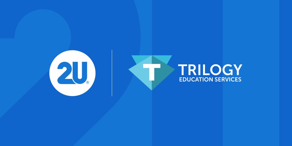 2U_education's tweet photo. Today, we’re excited to announce that we’ve entered into an agreement to acquire @Trilogyedu—which will expand our impact on student lives across the career curriculum continuum. Learn more: https://t.co/BAXp9OGqHV #NoBackRow https://t.co/GiDyat2e1F