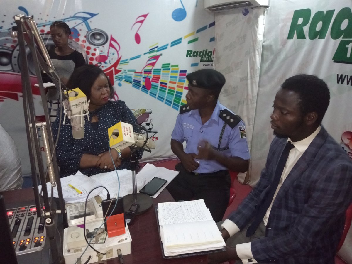 1035fmradio1's tweet photo. Police Public Relations Officer, Lagos Police Command, Mr Bala Elkana and Legal Practitioner, Mr Damilola Mumuni discussing Police brutality on #DatelineLagos @idarasmiles https://t.co/jVN0Q9s4C9