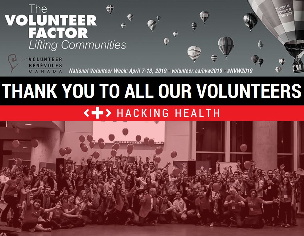 This week is #NationalVolunteerWeek in #Canada! We're going to feature some of our #volunteers during the week. Stay tuned to learn about their experience with #HackingHealth and their contribution within their #community.