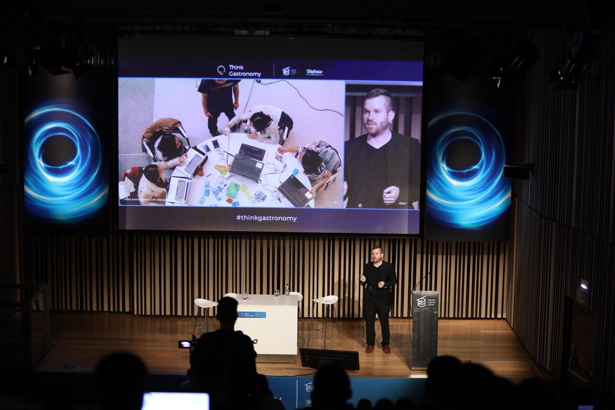 bculinary's tweet photo. Michael Raspuzzi (de Harvard Innovation): "El objetivo de #CulinaryLabs consistía en personalizar el sabor, con el fin de ofrecer experiencias adaptadas al paladar de cada usuario y proveer una nutrición óptima". #ThinkGastronomy https://t.co/TrMytHfenv