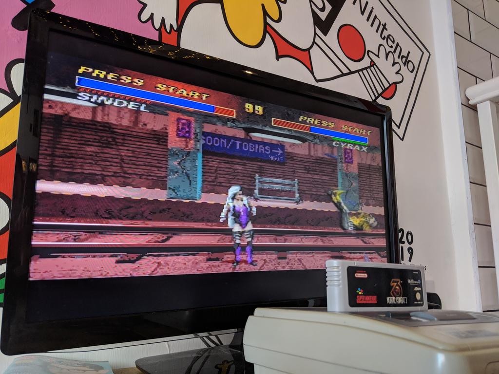 BDiddleys's tweet image. Running the SNES version of Mortal Kombat 3 today. Runs amazingly well all things considered! #netherrealm #mortalkombat #mk3 #mk11 #whosnext