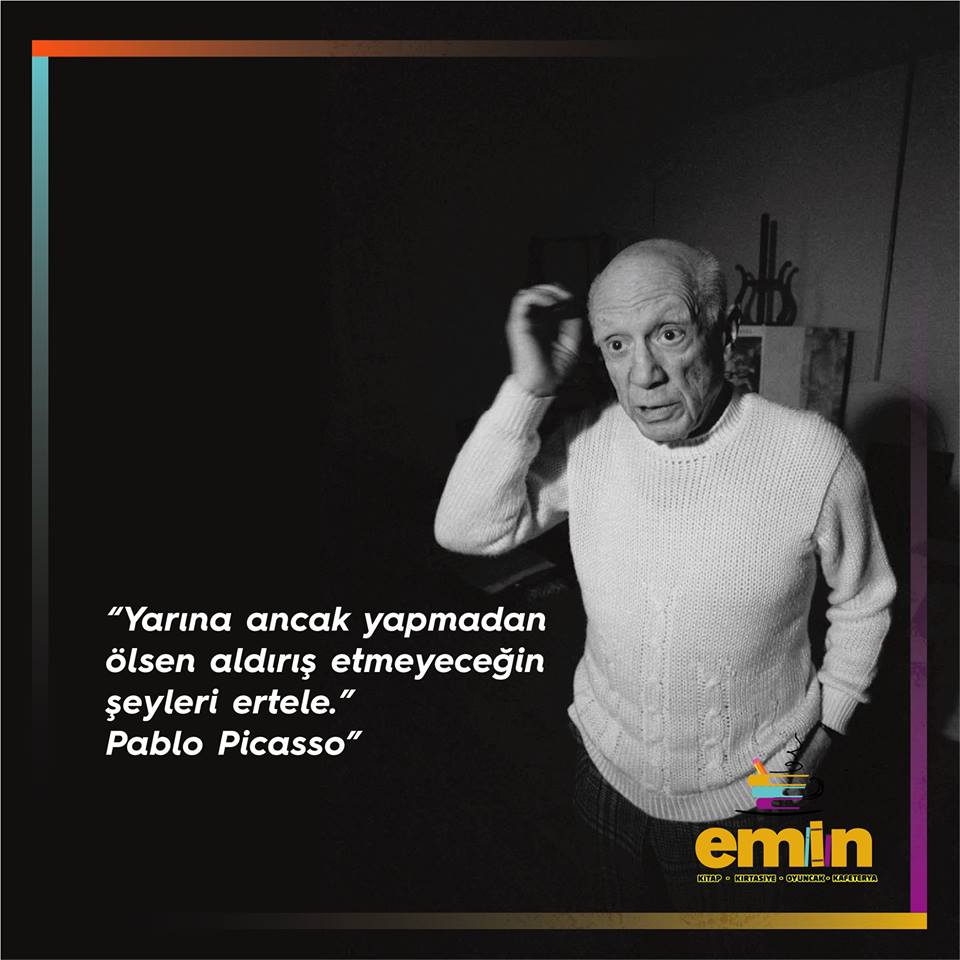 Kübizmin öncüsü İspanyol ressam ve heykeltıraş Pablo Picasso 8 Nisan 1973 yılında Fransa’da hayatını kaybetmiştir.
#eminkitabevi #kitapcafe #kitapkahve #kitap #çorumdakitapcafe #kitapkırtasiye #okumatutkusu #eminadımlar #pablopicasso #kübizm #resim #heykeltıraş