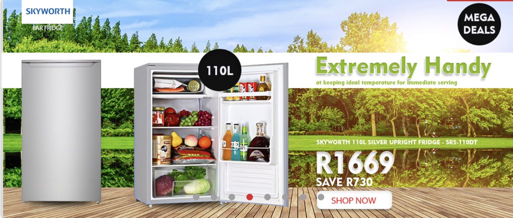 Gettingadeal's tweet image. SKYWORTH 110L Silver Bar Fridge #fridges #buymenow #bestdealever #gettingadeal #savemoney #buyonline #shoponline #shoppingspree #newhouse