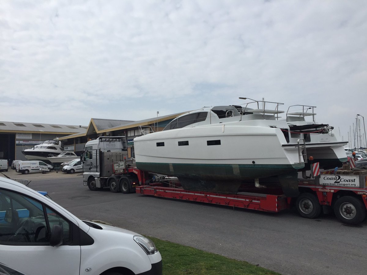 Broadblue 346 hull 14 leaving Portsmouth and headed for La Grande Motte Multihull Show. Looking forward to showing her to visitors there!