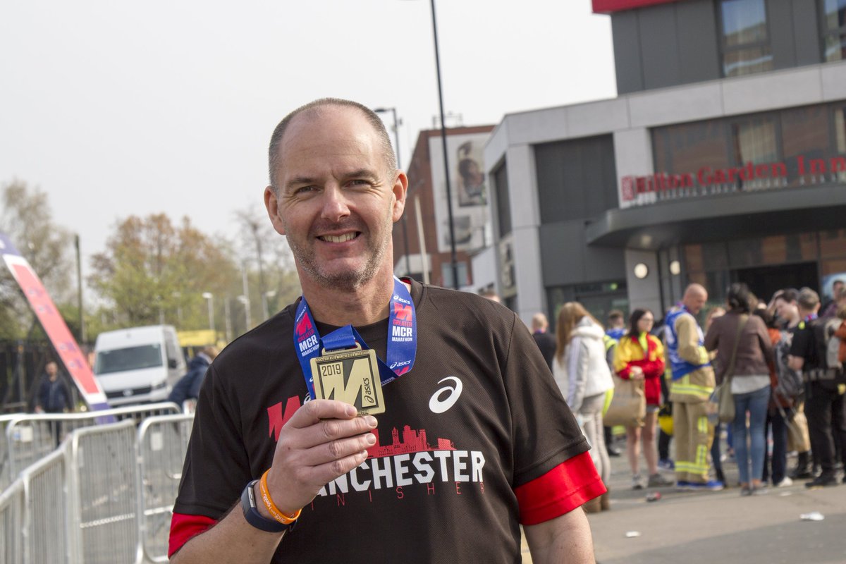 mikb72's tweet photo. Great day running #manchestermarathon. Legs are in bits today but worth the pain. Great group of #w2r runners, many like myself running 1st #marathon. 

#medalmonday
#runr
#asics
@Marathon_Mcr 
@runr_uk 
@Sidley_OUAS 
#charity 
#brooksrunhappyteam https://t.co/5808sQ17Ek