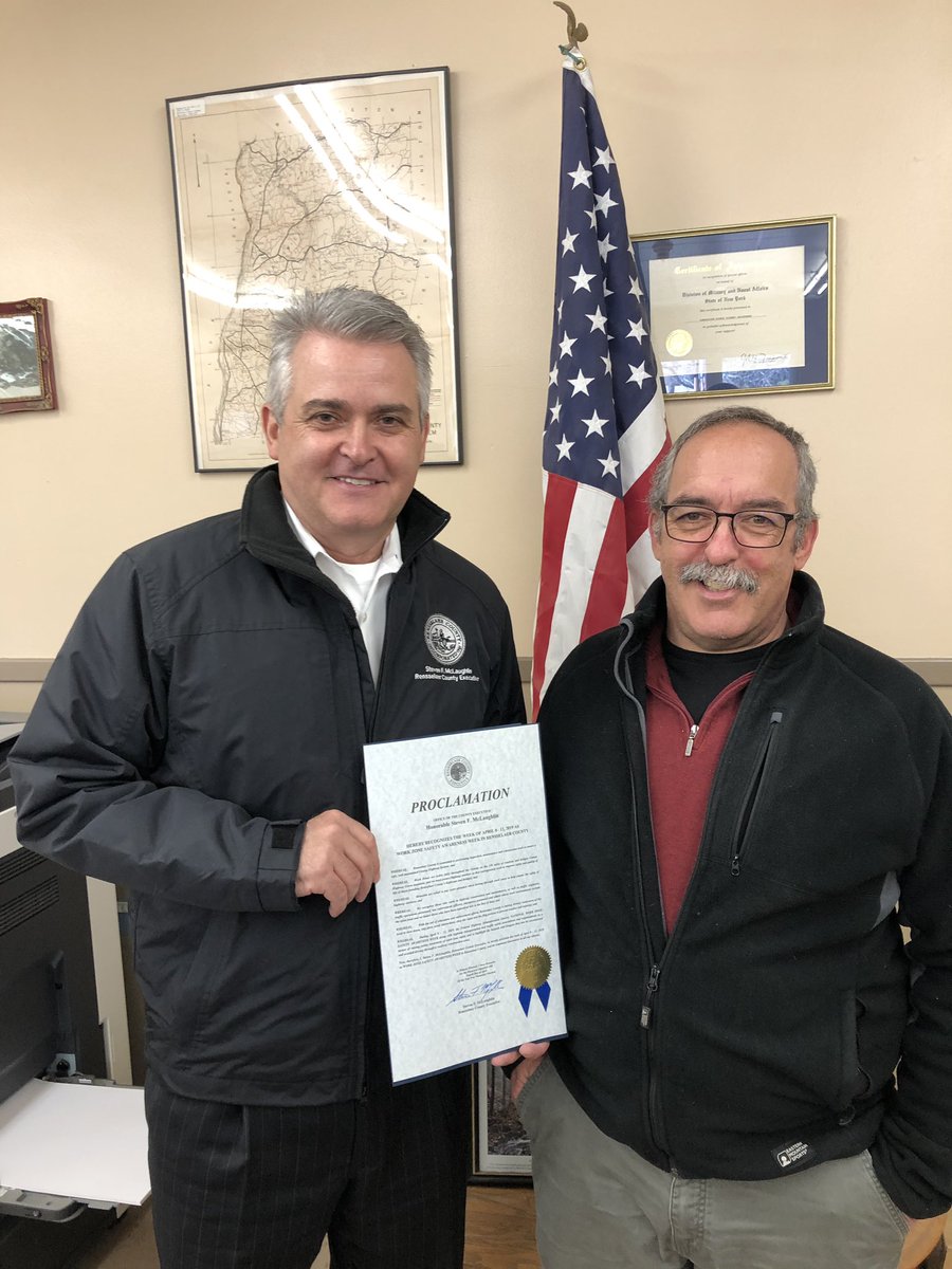 RenscoExecutive's tweet photo. CoExec McLaughlin has proclaimed this week, April 8-12, Work Zone Awareness Week in partnership with the FHWA. When you come upon a highway crew please slow your speed and follow the directions of the flagger. Help us keep our highway crews safe @RensCoHighway #respecttheflagger https://t.co/j8ZLq9qolx