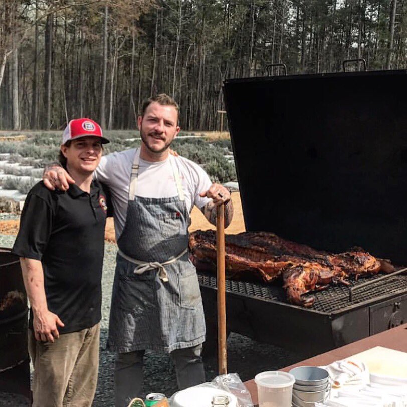 .@CheshirePork’s wholehog for our Dudes for Fames event🐷 Thank you Jake Wood &amp; Daddy’s BBQ!
