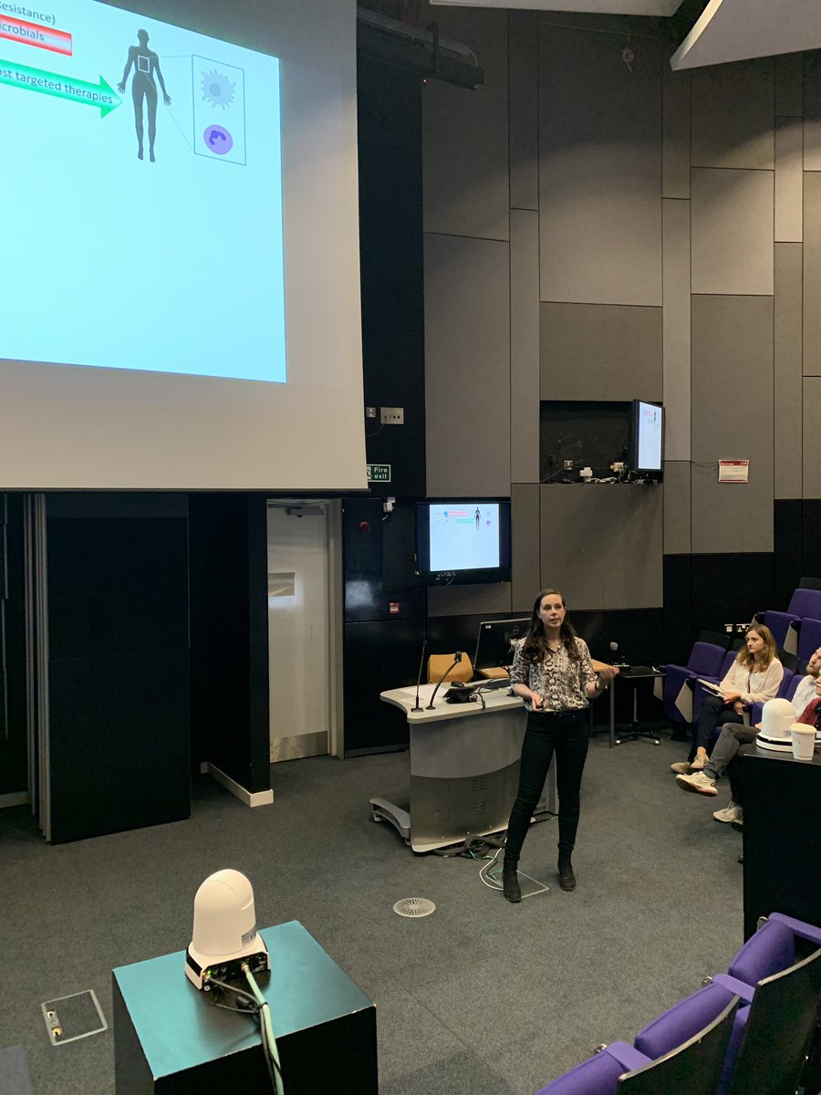 My gal <a href="/ffionruth/">Ffion Hammond</a> representing the Elks lab, using a Hif1alpha stabilised zebrafish model to look at improved outcome in fungal infections #ZebrafishUK