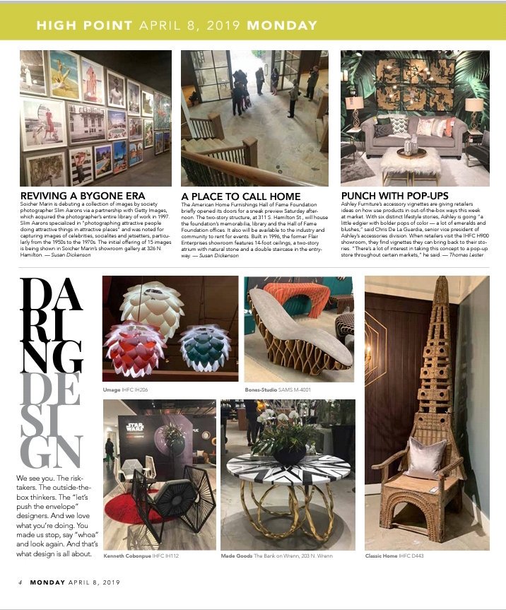 HomeAccents2day's tweet photo. What's HOT in High Point? Pick up today's #hpmkt issue to see what our editors found... plus parties, #daringdesign + much more! #hpmkt2019 #highpointmarket https://t.co/qPQeE6bO3K