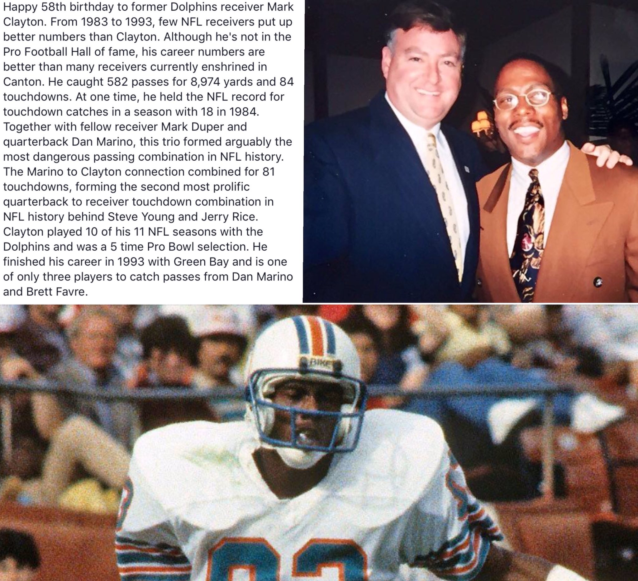 Happy Birthday my man, next stop NFL Hall of Fame, Mark Clayton now   