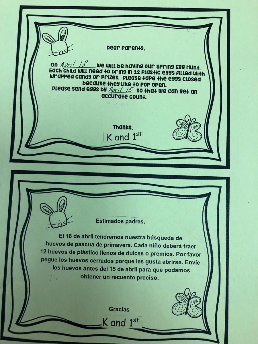 mrsmichel_K's tweet photo. 🐰Just a reminder for K-1🐰 ⁦@DESSpartans⁩ https://t.co/YUHeHC83Km