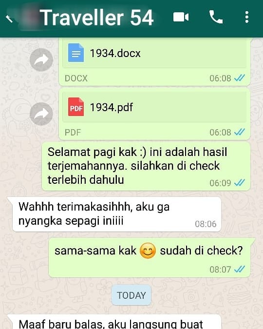 diterjemah's tweet photo. testimoni dari Traveller 54 😊 are you our next traveller? 😀 give us a call to become part of our journey. #testieunoia #jasaterjemahan #translator #penerjemah #jasaterjemahmurah #jasaterjemahvideo #jasaterjemahartikel #jasaterjemahjurnal #jasaterjemahcepat #jasaterjemahbrosur https://t.co/s7SJvQcWW7