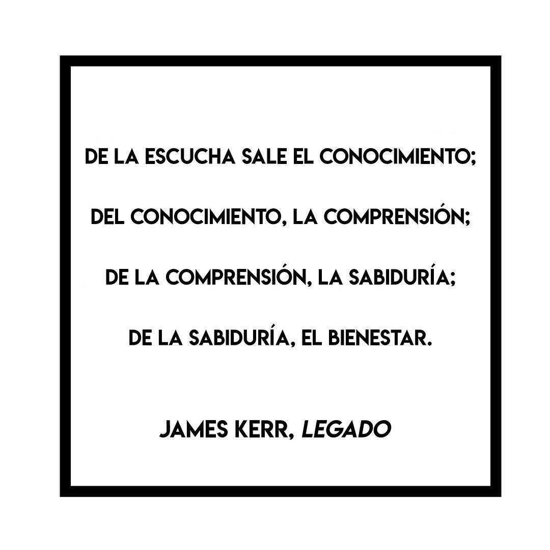 ZonadeTackle's tweet photo. Te regalamos un pensamiento de James Kerr para que empieces tu día! 🏉📔🎾⚽️😉 Llevalo a la práctica! Disfrutalo! https://t.co/pLaIRF10sq