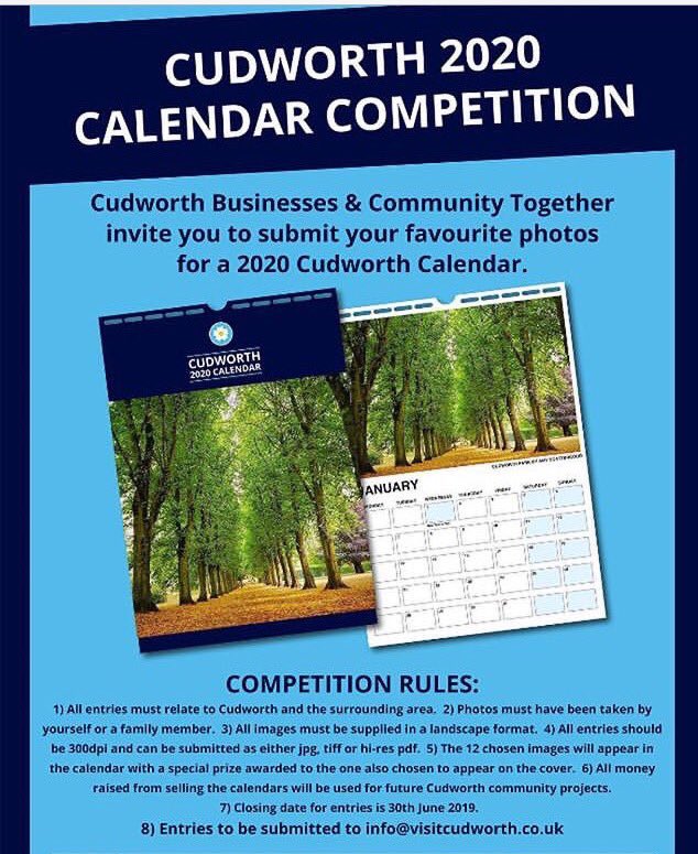 VisitCudworth's tweet image. We are still looking for entries for our photography competition for this year's Cudworth calendar. Looking for entries from young and old, and all levels of experience and expertise. Please submit to info@visitcudworth.co.uk #cudworthiscool #Barnsleyisbrill @ChronOnline