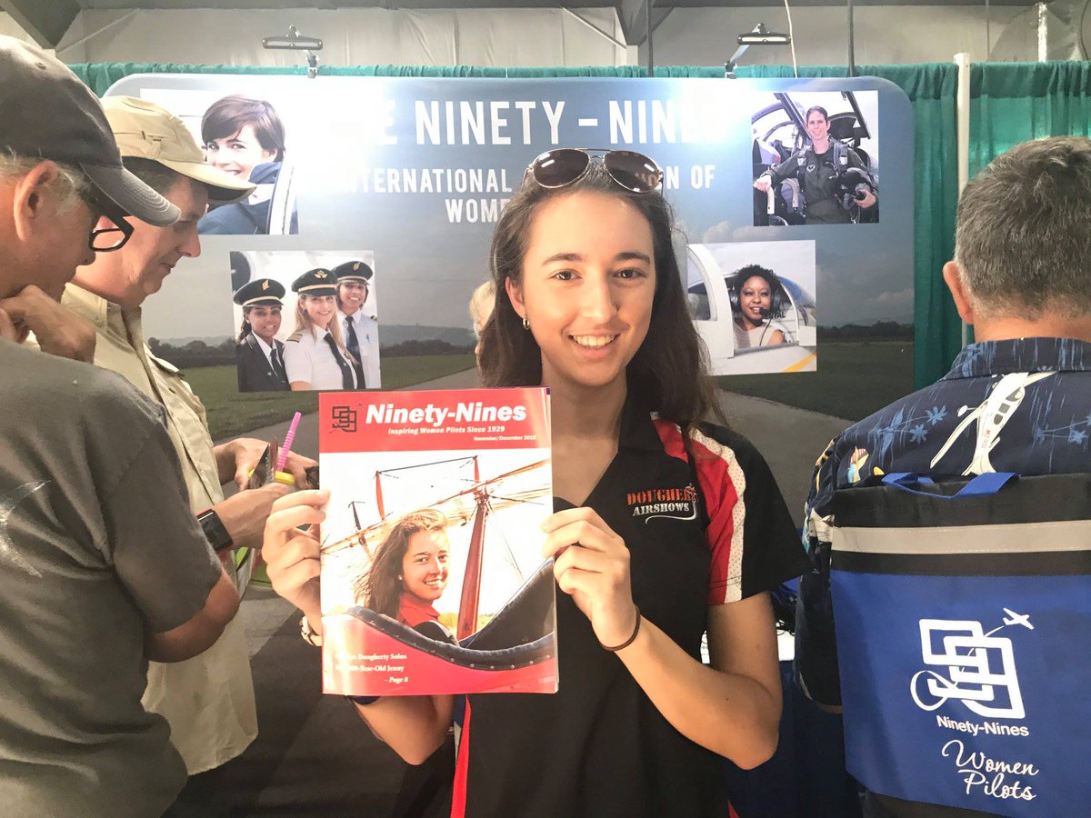 TheNinetyNines's tweet image. Was great to see #MidAtlanticChapter 99 Caroline Dougherty during #SNF19; Caroline's 1st solo was in a 100-year-old Jenny.