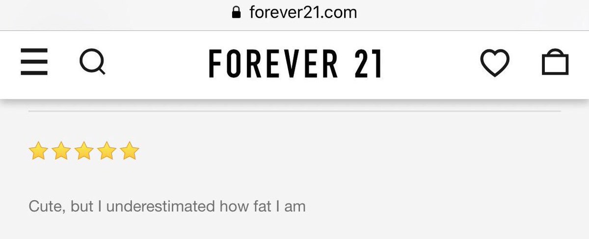 This review on forever 21 is honestly a mood