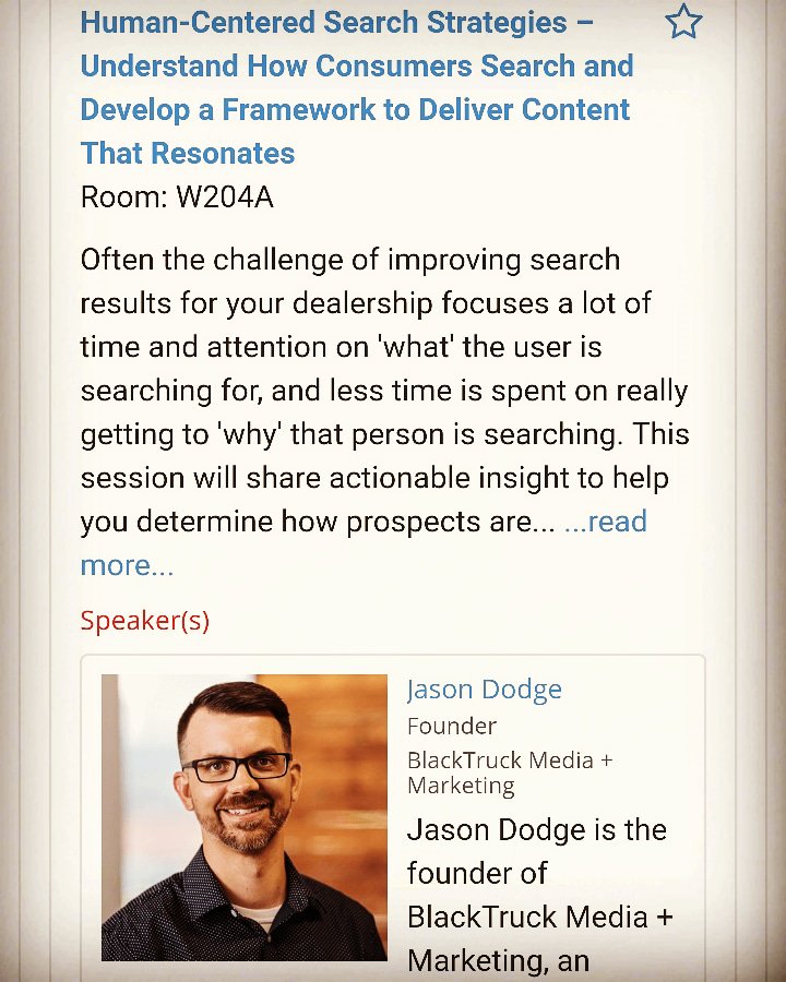 dodgejd's tweet photo. Headed down to speak at @DigitalDealer in Orlando this week. Stoked to talk cars + search marketing. #digitaldealer26 https://t.co/CIgHABUIc0