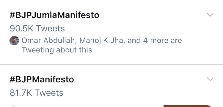 yeshk2011sidd's tweet photo. Who’s winning ? My money is on #BJPJumlaManifesto https://t.co/fIawTEEDxf