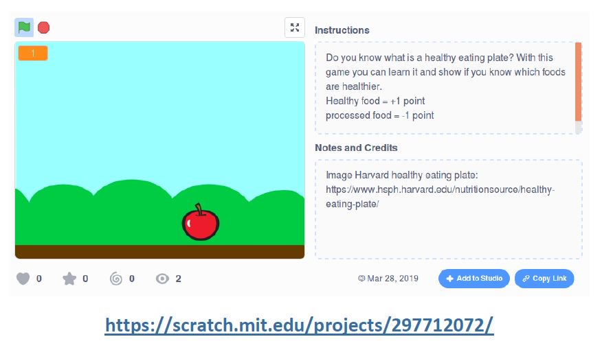 Na_carrera's tweet photo. #Coding can also be leant within #physicaleducation Check the work done by @molinaayuso who combined #Scratch &amp; #healthyeating  https://t.co/c6CwSDIl2J Replicate his activity &amp; add it to the @CodeWeekEU map https://t.co/DGq7eQ8Zzz 
#WorldHealthDay
@eu_schoolnet #codingisforall https://t.co/8urqzd6k6n