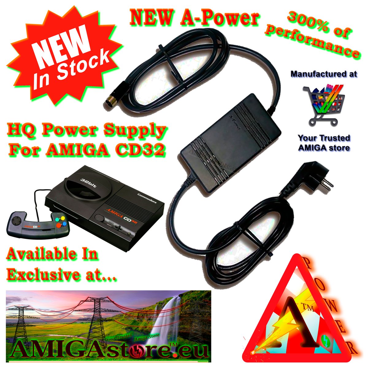 AMIGAstore's tweet photo. #New #InStock
#APower #CD32 HQ #PowerSupply #AmigaCD32 Console
300% of Performance than the Standard CD32 #Power #Supply manufactured by #Commodore.
Exclusive @AMIGAstore™ & Authorized Dealers
https://t.co/tVvdg0RDpq
#RetroSpringingUp ▶️ #AMIGAstore™
Your Trusted #Amiga_Store https://t.co/Dqx3qQSkn1