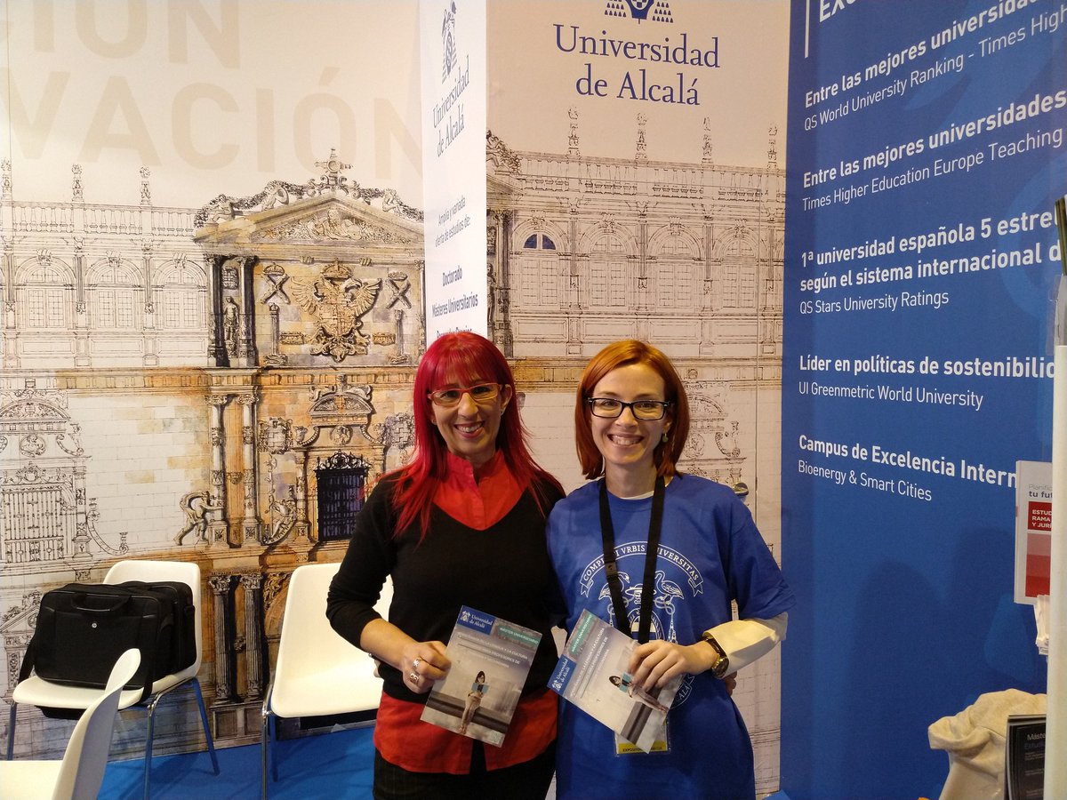 elecuprof's tweet photo. Nos gustó veros en la Feria de Posgrado!!!! Ana Blanco e Isabel Pérez-Jiménez https://t.co/aJK0ds5V8Y