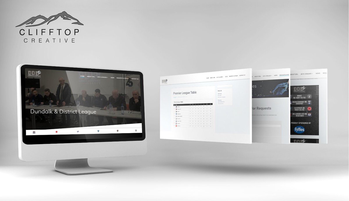 CliffTopcreate's tweet image. We officially went live with the Dundalk &amp;amp; District Leagues (DDL) new website today. Their new platform is intuitive, mobile responsive with League tables &amp;amp; fixtures built in.

Check it out here - dund.ie 

#clifftopcreative #ddl #webdesign