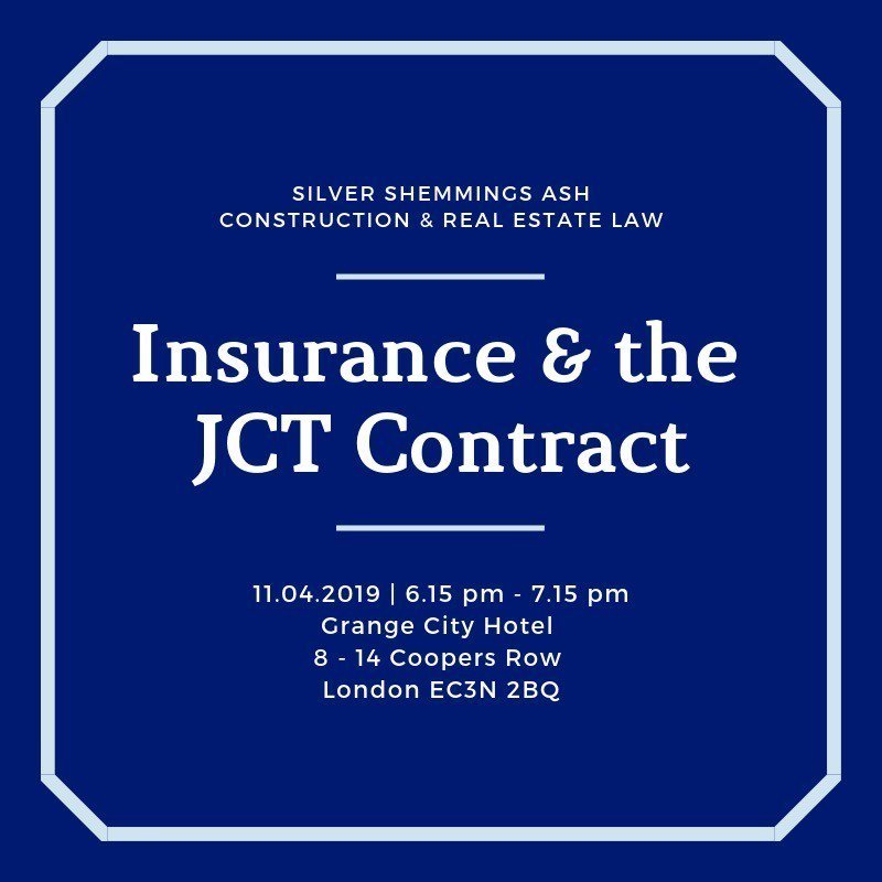 Jon Sharp (Silver Shemmings Ash) & Phillip Lamb (MPW Brokers) look at insurance and JCT Contracts in depth, giving guidance on both. Email seminars@silverllp.com for more info. #constructioncircles #collab #events #insurance #contracts #jctcontracts #realestatelaw #construction