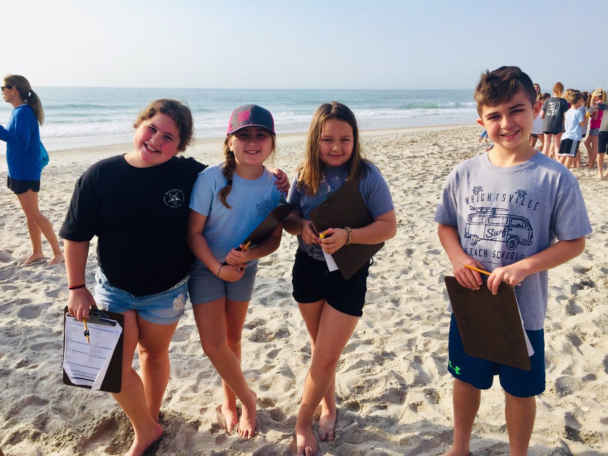 4th grade data collectors are ready for the <a href="/WBeachSchool/">WBeachSchool</a>  Beach Sweep! #nhcsChat <a href="/NewHanoverCoSch/">New Hanover County Schools</a>