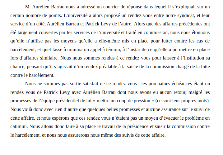 SolEtudiantsGre's tweet photo. Communiqué - Malaise à l'Université Grenoble Alpes
Nous publions ci dessous notre communiqué concernant des retours de comportements inappropriés qu'Aurélien Barrau aurait eu vis à vis de ses étudiant.e.s. https://t.co/nFS3PYS7fC