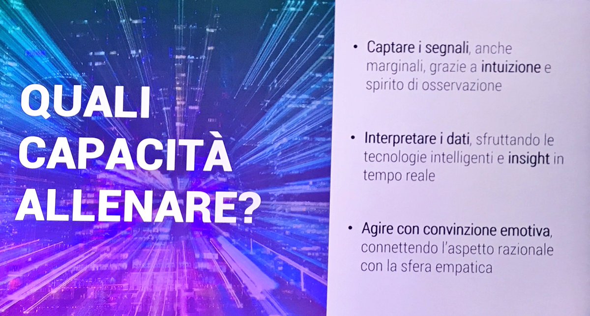 sboldrighini's tweet photo. @aruscica : MAKE YOUR FUTURE! Come? Allenando la capacità di cogliere i segnali, mediante intuizione e capacità di insight per interpretare i dati, agendo con convinzione emotiva (TRUST al centro delle scelte, delle azioni) @alteaupsrl @_rgemma_ @SAPItalia #customer4lifevent https://t.co/YQjxeGMWkq