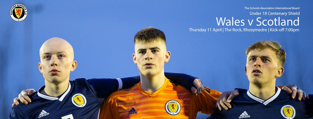 sschoolsfa's tweet photo. 🏴󠁧󠁢󠁳󠁣󠁴󠁿 CENTENARY SHIELD | Next game:

🆚 @WelshSchoolsFA 
📅 Thursday 11 April
📍@CefnDruids 
🕖 7:00pm
🎟 Adults £5/Concessions £3 https://t.co/RNIeQYpm4R