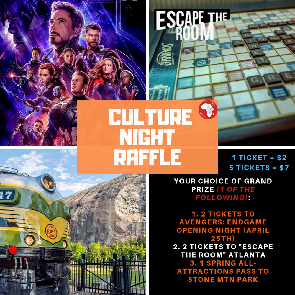ASAMercer's tweet photo. ‼️ Want a chance to win one of the following prizes?? We’ll be selling raffle tickets all week at our various events and will be announcing the winner at Culture Night on April 14th ‼️ https://t.co/YZDSKfPGqh