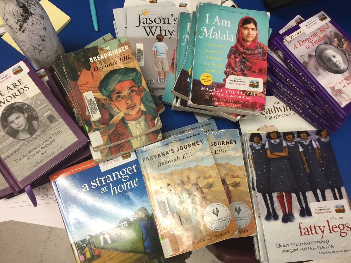 Mrs. Bean π (@studyingwithmsb) on Twitter photo The grade 5s are starting the second round of their Social Justice themed literature circle books. They canβt wait to dive into their new booksπ π <a href="/DebEllisAuthor/">Deborah Ellis</a> <a href="/Malala/">Malala Yousafzai</a> #YRDSB The grade 5s are starting the second round of their Social Justice themed literature circle books. They canβt wait to dive into their new booksπ π <a href="/DebEllisAuthor/">Deborah Ellis</a> <a href="/Malala/">Malala Yousafzai</a> #YRDSB