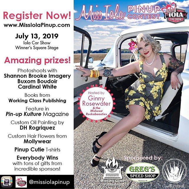 buckyinvegas's tweet photo. Repost from @missiolapinup using @RepostRegramApp - Only 5 spots left! Register now before you miss your chance!
.
.
.
.
.
#missiolapinupcontest #missiola #missiolapinup #iolacarshow #iolaoldcarshow #wisconsinpinup #midwestpinup #ginnyrosewater #midwestrockabeauties https://t.co/dLWC2sbOEN